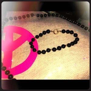 black pearls •necklace and bracelet set